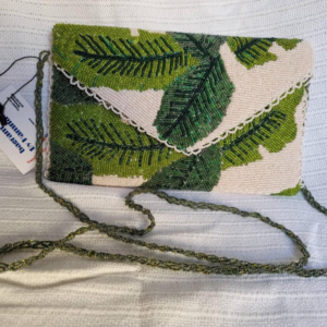 summer breeze handmade beaded clutch bag